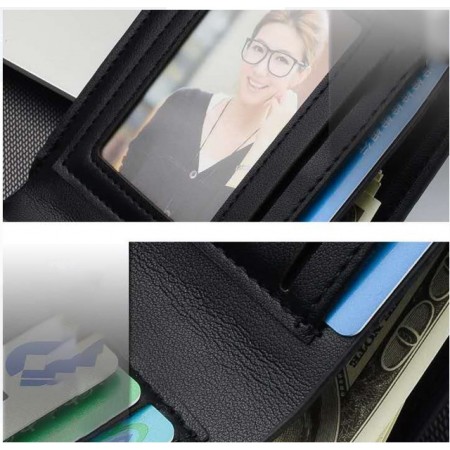 Meidong Front Pocket Minimalist Leather Slim Wallet